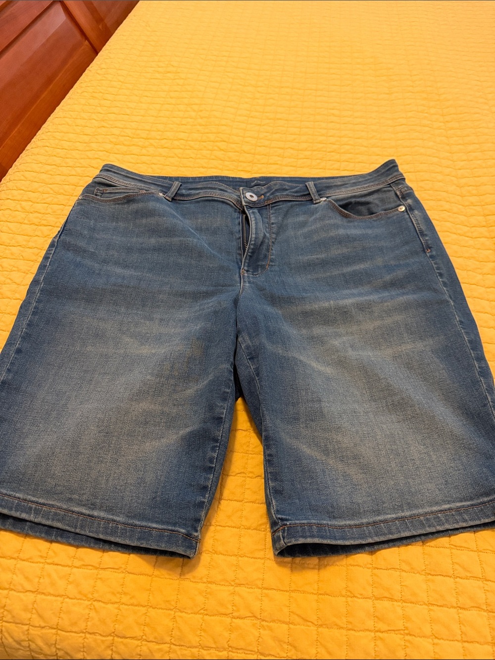 J. Jill Denim Bermuda Shorts - Blue Wash